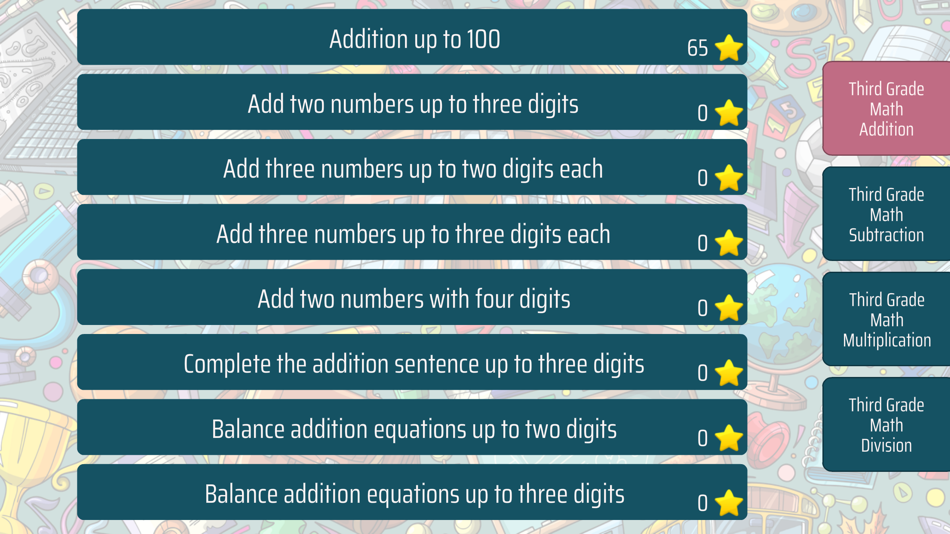 #1. Third Grade Math Trainer (iOS) Podle: Sergey Malugin