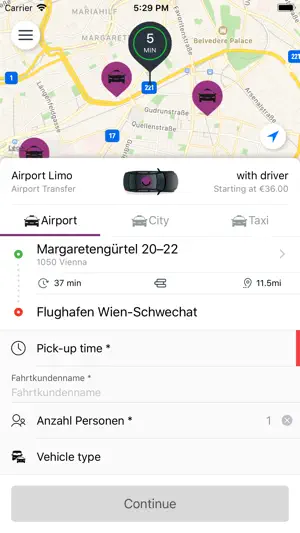 TTC Flughafentaxi screenshot 1