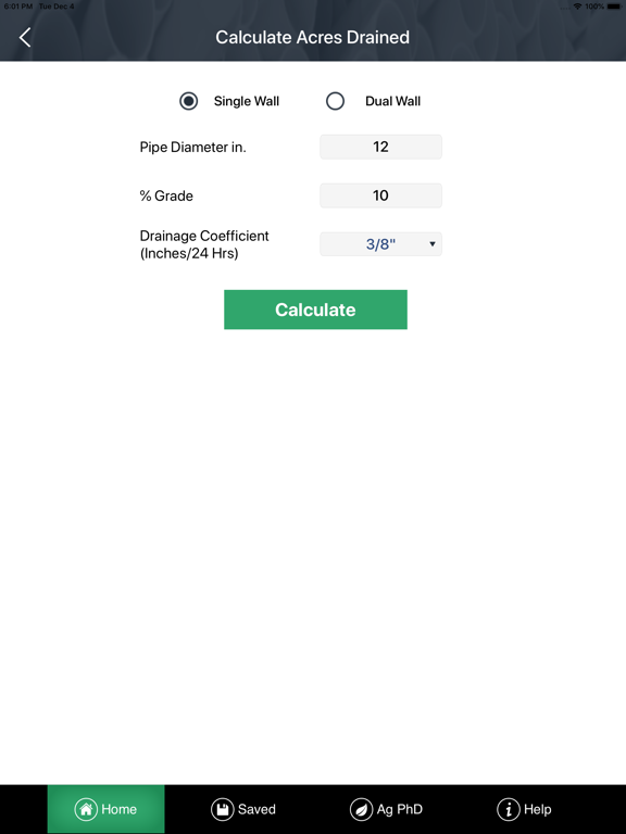 Drainage Tile Calculator iPad screenshot 4 - Reference app