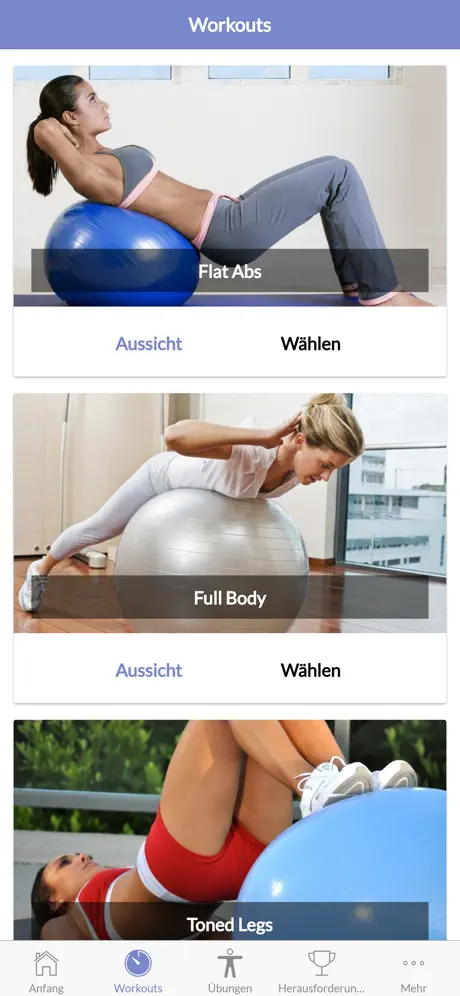 Gymnastikball Übungen
