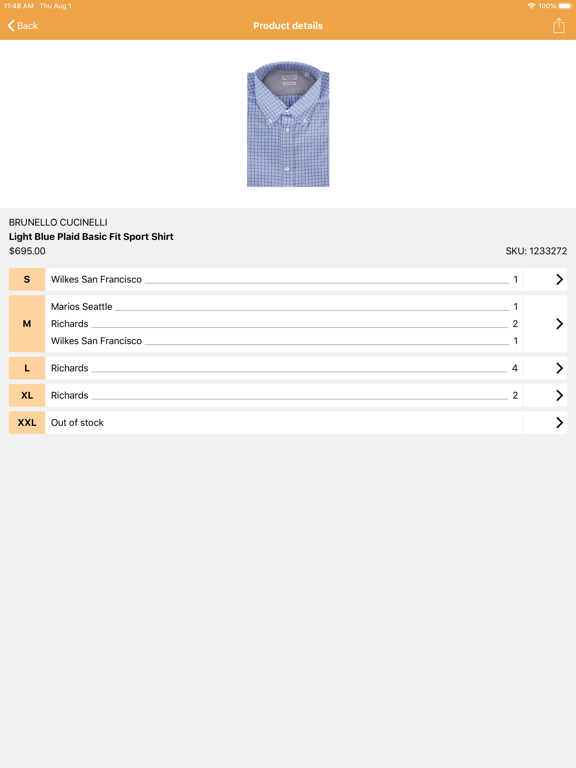 Mitch iPad screenshot 4 - Shopping app