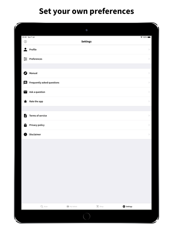 Speechlabel iPad screenshot