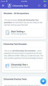 UK Citizenship Test screenshot