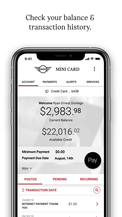 MINI Credit Card screenshot 3