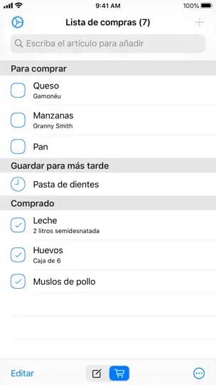 Captura de pantalla de Lista De Compras Fácil en iPhone 4