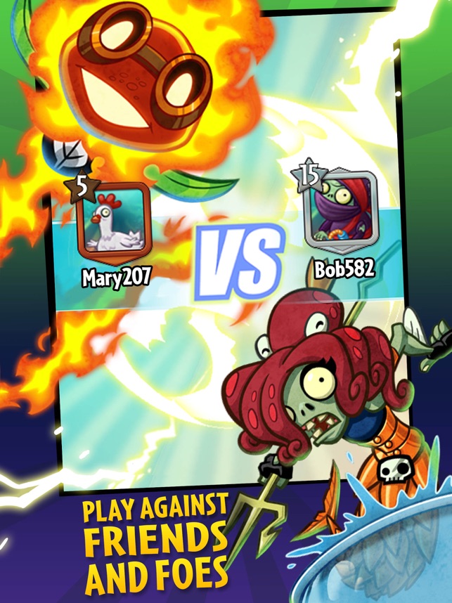 Plants vs. Zombies Heroes, A Mobile Collectible Card-Based Strategy Game  Pitting Superhero Plants Against Zombies