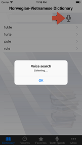Norwegian-Vietnamese Dict. screenshot