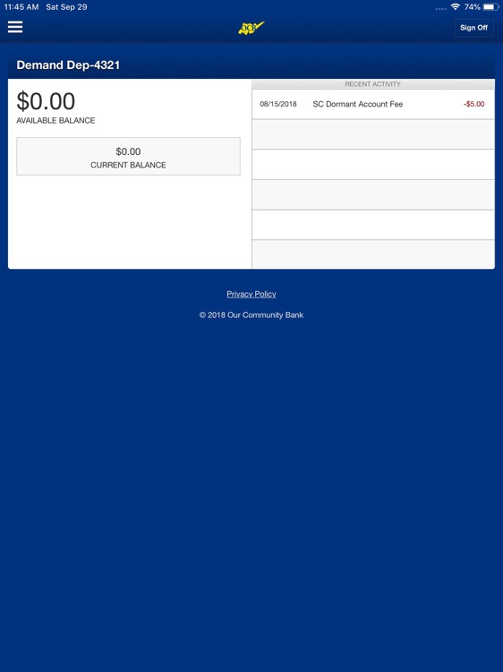 Our Community Bank for iPad