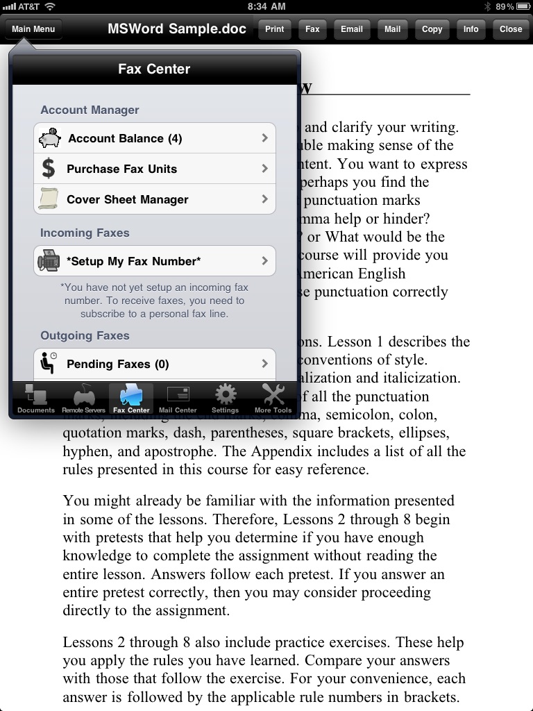 Faxing for iPad screenshot 3