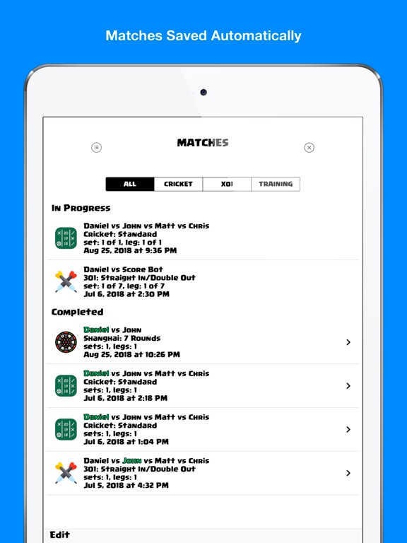 Dart Scorer Cricket and X01 iPad screenshot 8 - Sports app