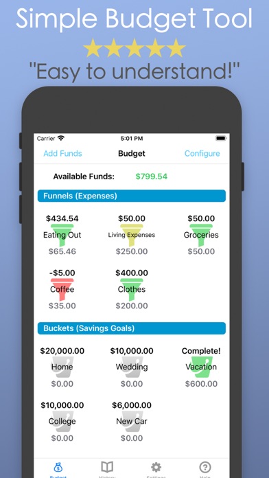 Screenshot #1 pour Budget - Easy Money Saving App