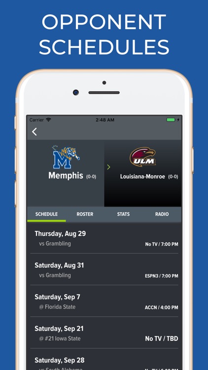 Memphis Football Schedules screenshot-5