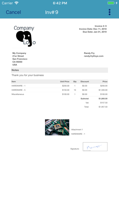 EZ Invoice - Simple Invoicing Screenshot