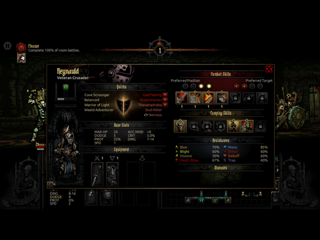 ‎Darkest Dungeon: Screenshot dell'edizione tablet
