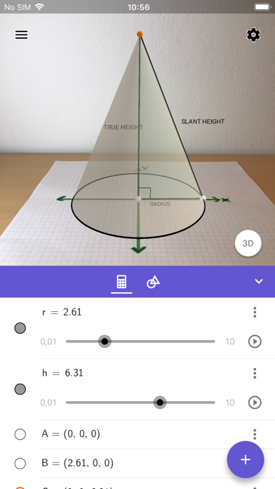 GeoGebra Calculadora 3D iPhone screenshot 5