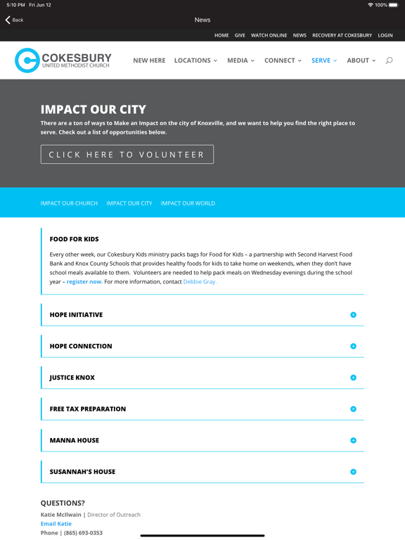 Cokesbury TV iPad screenshot 4 - Lifestyle app