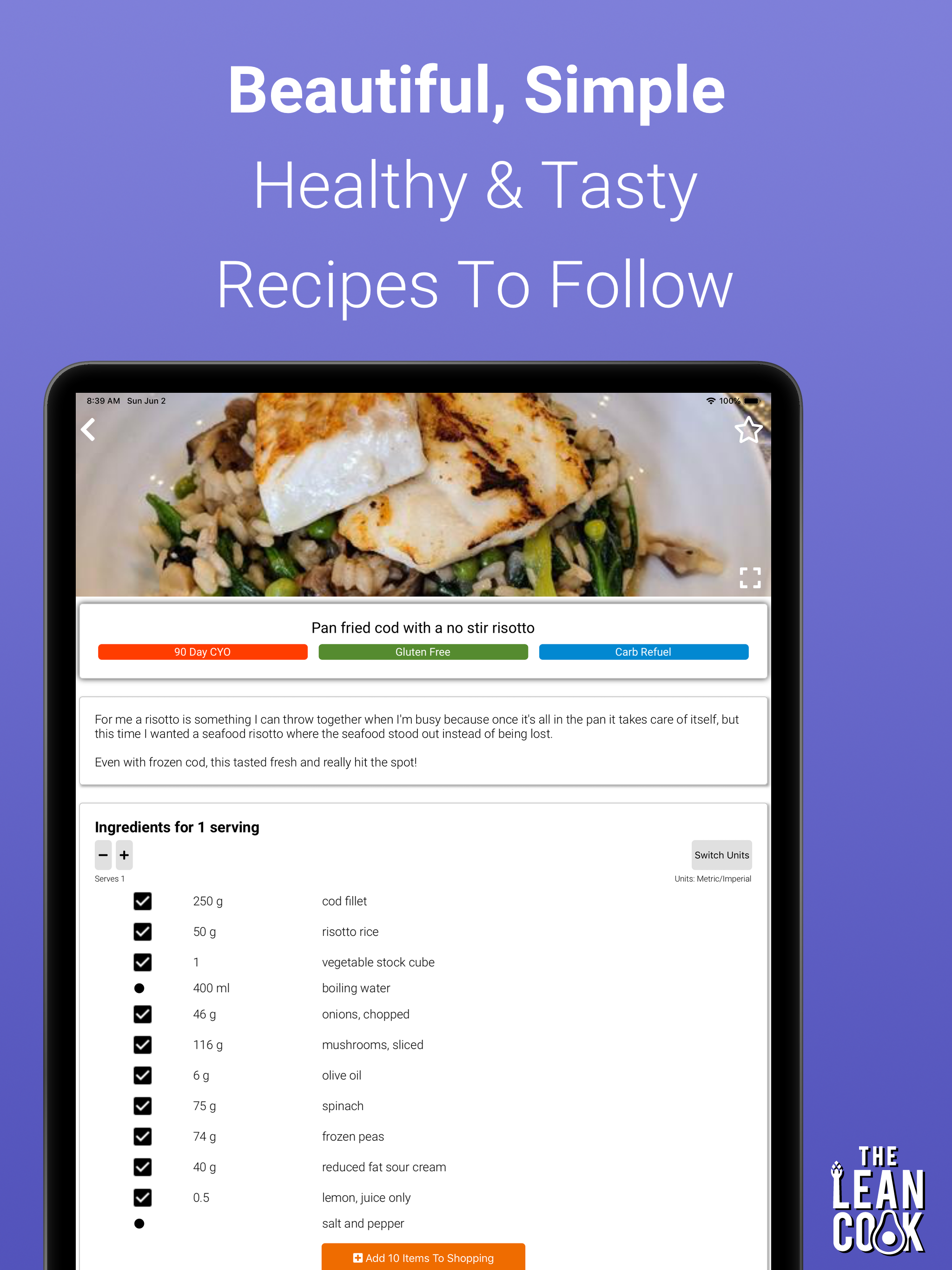 The Lean Cook Healthy Recipes