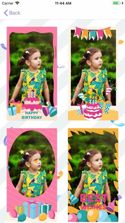 Birthday photos frame maker