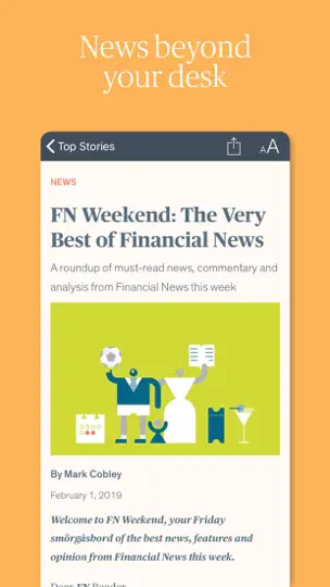 Скриншот Financial News на iPhone 8