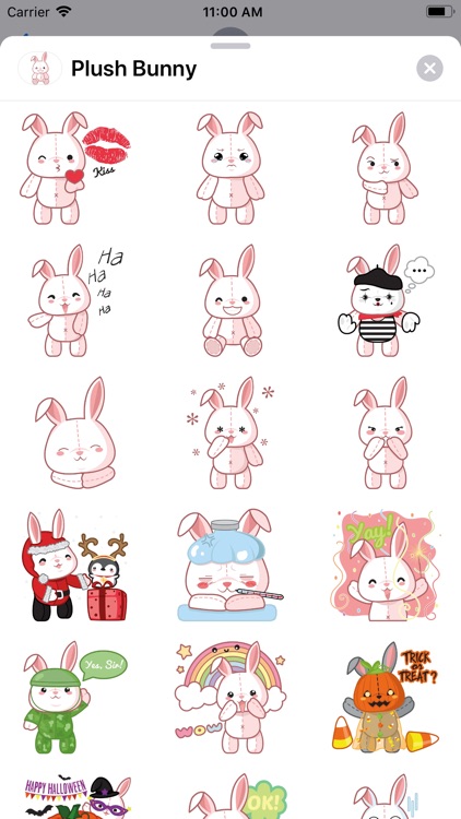 Plush Bunny Sticker Pack