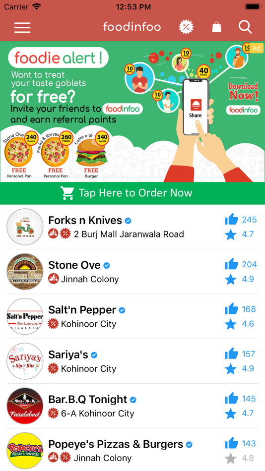 foodinfoo Local Food Devlivery - 1.26 - (iOS)