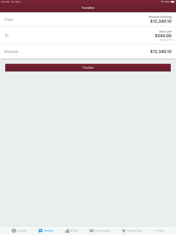 TruGrocer FCU iPad screenshot 4 - Finance app