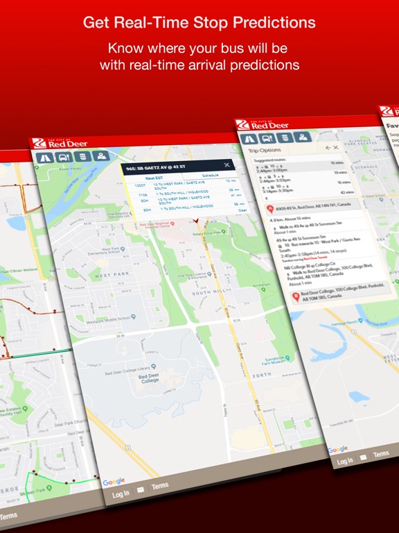 MyBus Red Deer iPad screenshot 2 - Navigation app
