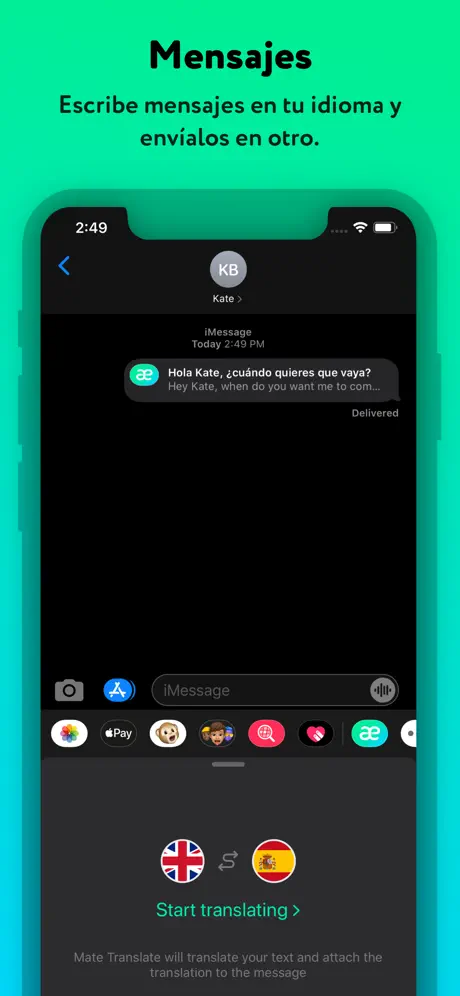Mate traductor de voz & habla