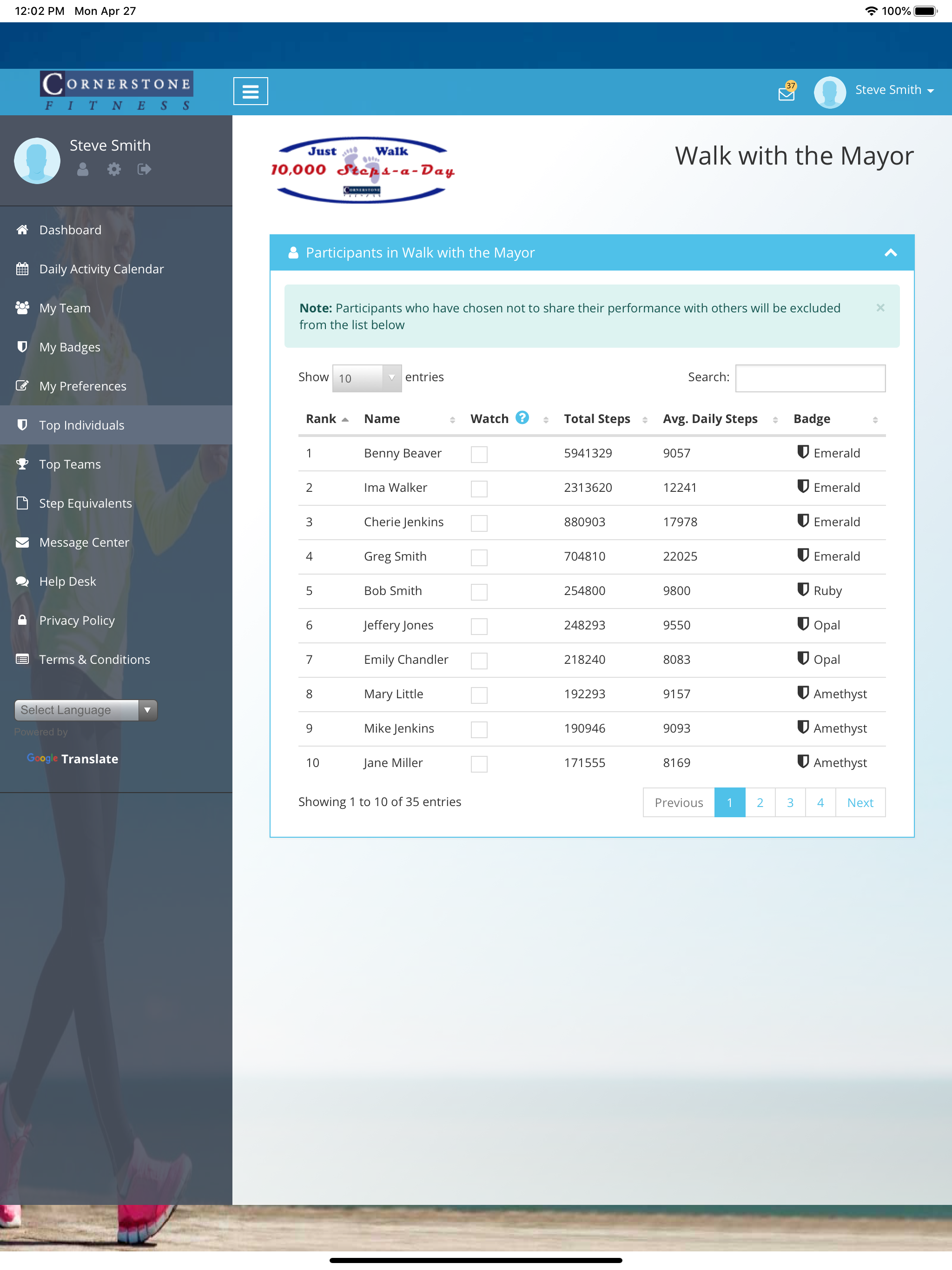 10K Activity Program screenshot 8