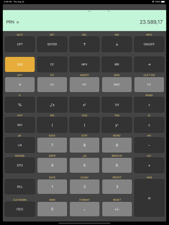 Screenshot #6 pour BA II Plus Calculator