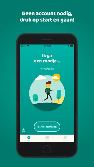 Скриншот Rondje GPS Wandelen En Fietsen на iPhone 1