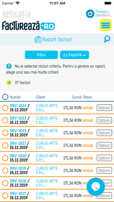 factureaza.ro app Screenshot