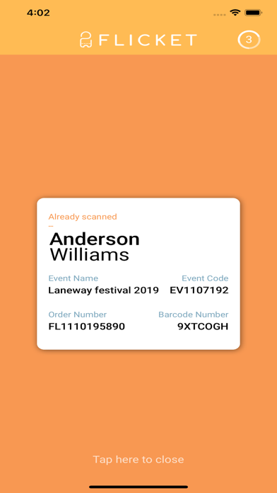 Flicket - Scan Screenshot