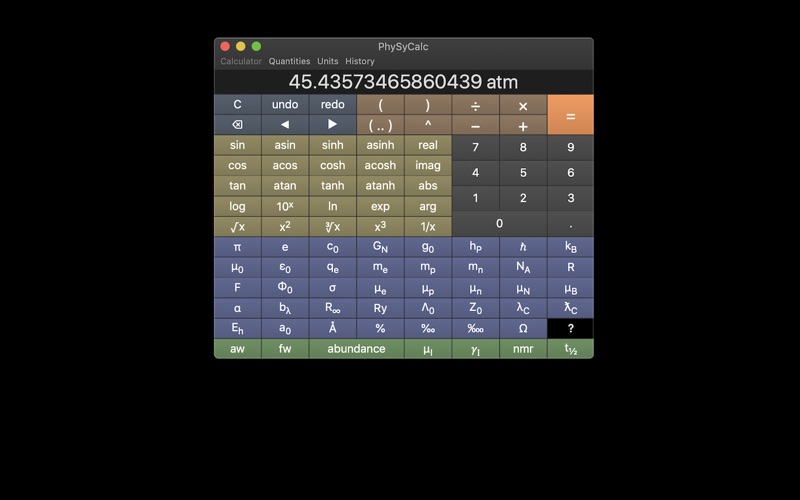 Screenshot #2 pour PhySyCalc - Units Calculator