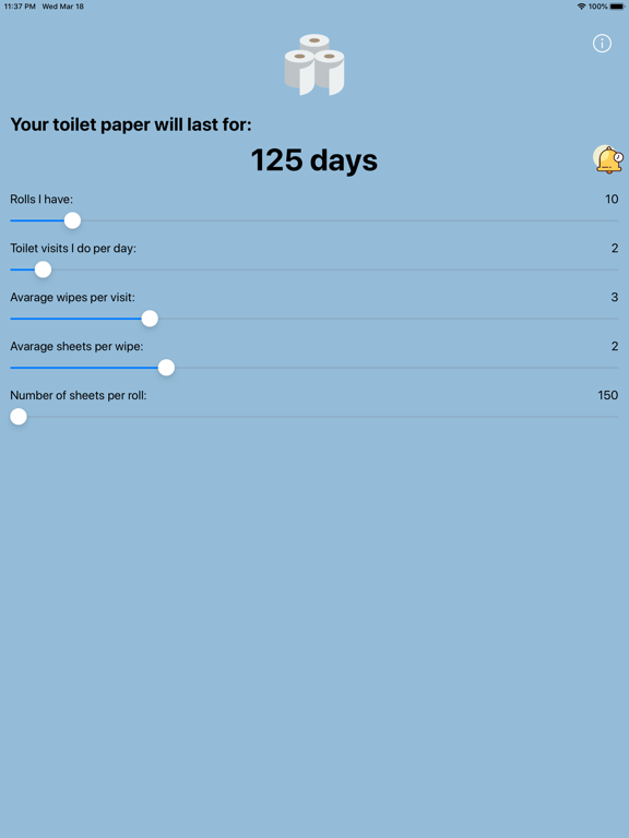 Screenshot #5 pour Toilet Paper Calculator