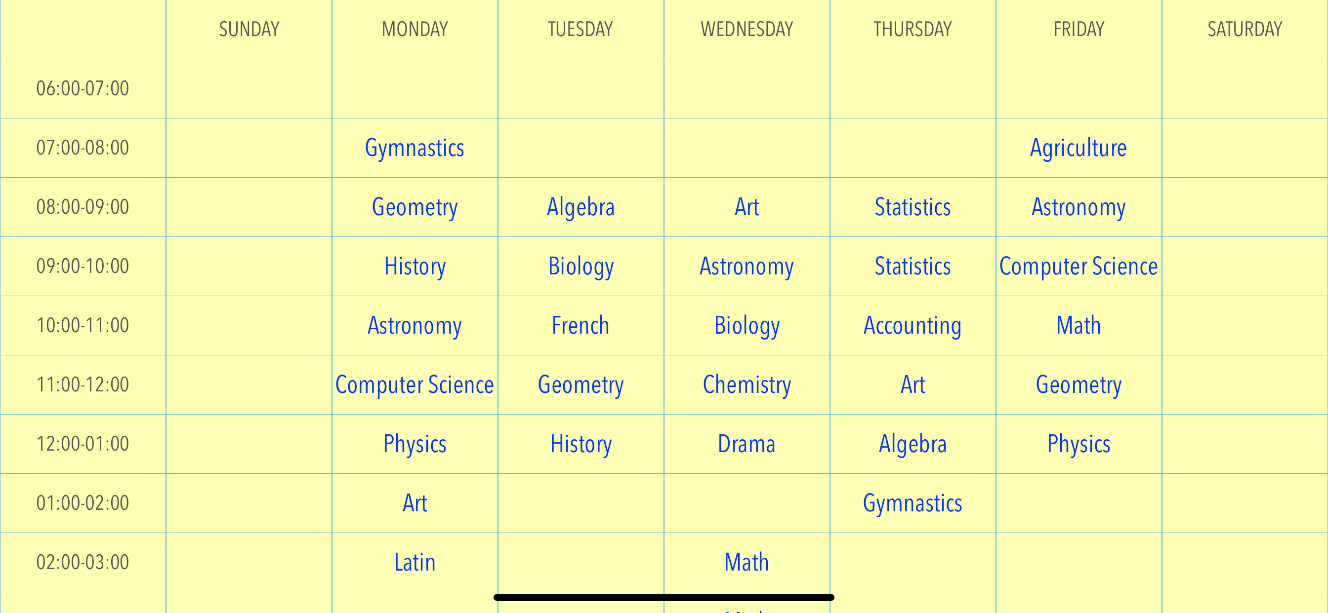 TimeTable.