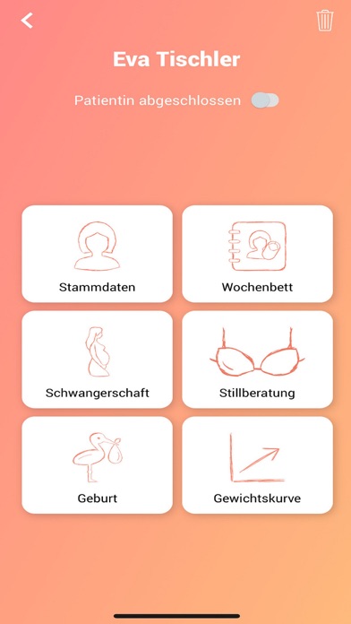 MyMidwife: Dokumentation Screenshot