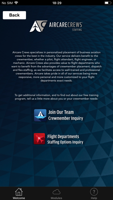 Aircare International Screenshot