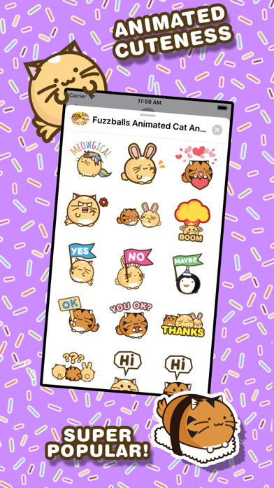 Fuzzballs Animated Stickers screenshot 4
