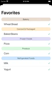 grocerylist. iphone screenshot 2