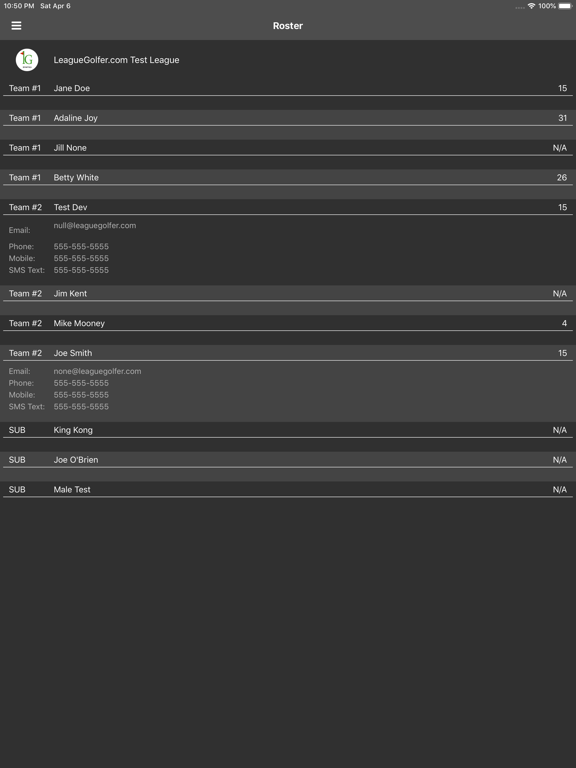League Golfer iPad screenshot 4 - Sports app