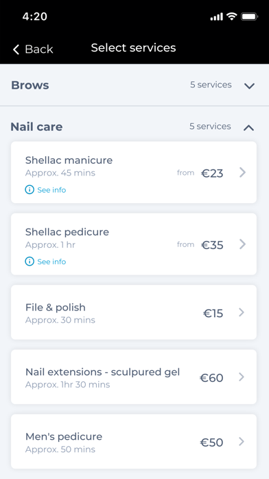 Society 201 Salon iPhone screenshot 1 - Lifestyle app