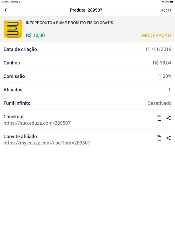 Eduzz - Negócios Digitais iPad screenshot 4 - Business app