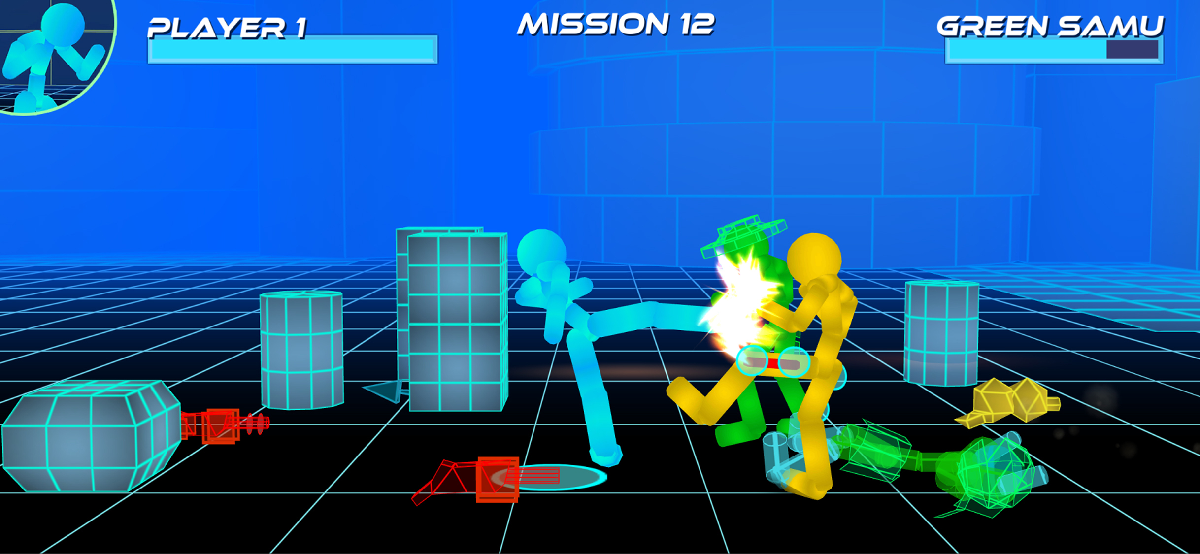 Stickman Neon Street Fighting