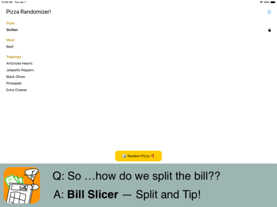 Screenshot #6 pour Pizza Randomizer