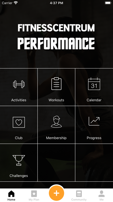 Fitnesscentrum Performance Screenshot