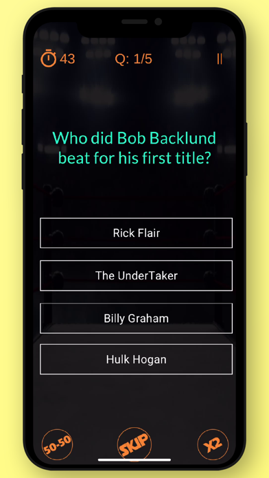 World Wrestling Quiz 2020 iPhone screenshot
