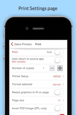 Screenshot of Mobi Print for Mobile Printers
