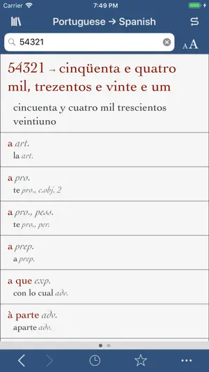 Ultralingua Spanish-Portuguese screenshot 3