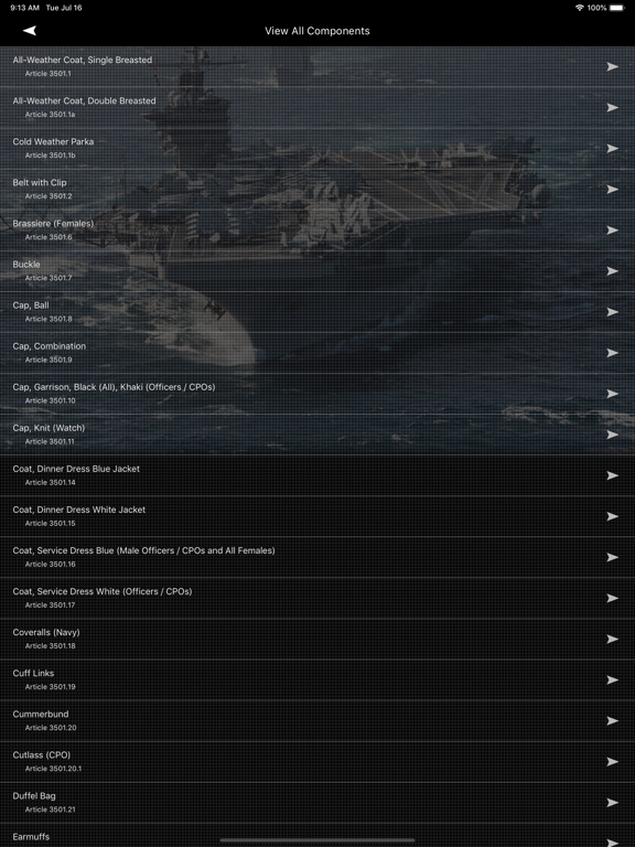 MyNavy UNIFORMS iPad screenshot